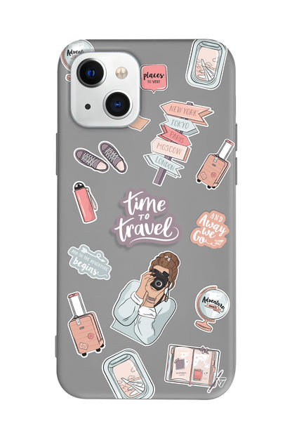 Time Travel Lansman Model İçi Kadife Silikon Telefon Kılıfı – Plus Serisine Özel