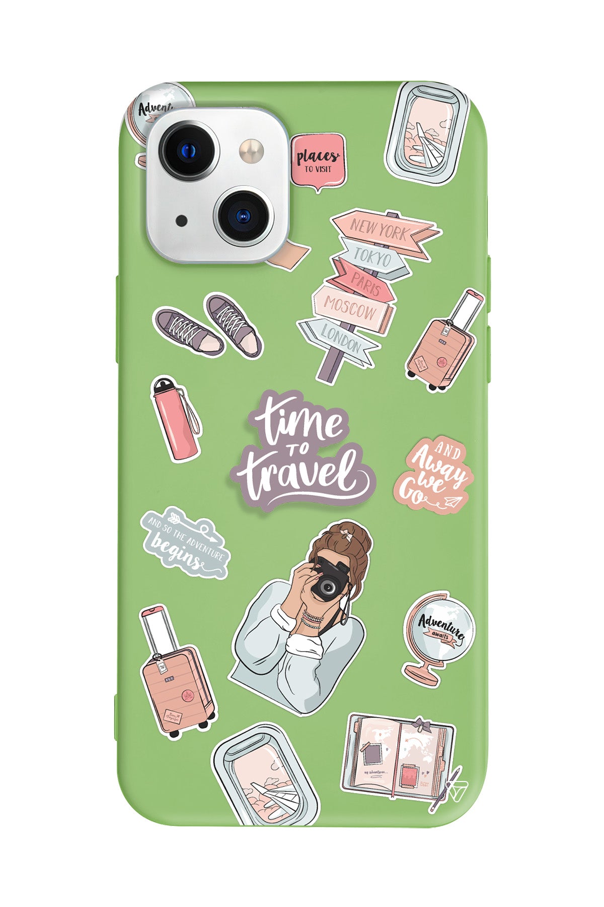 Time Travel Lansman Model İçi Kadife Silikon Telefon Kılıfı