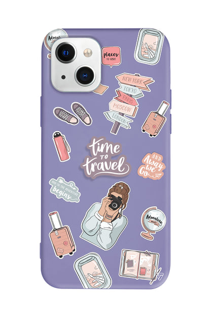 Time Travel Lansman Model İçi Kadife Silikon Telefon Kılıfı