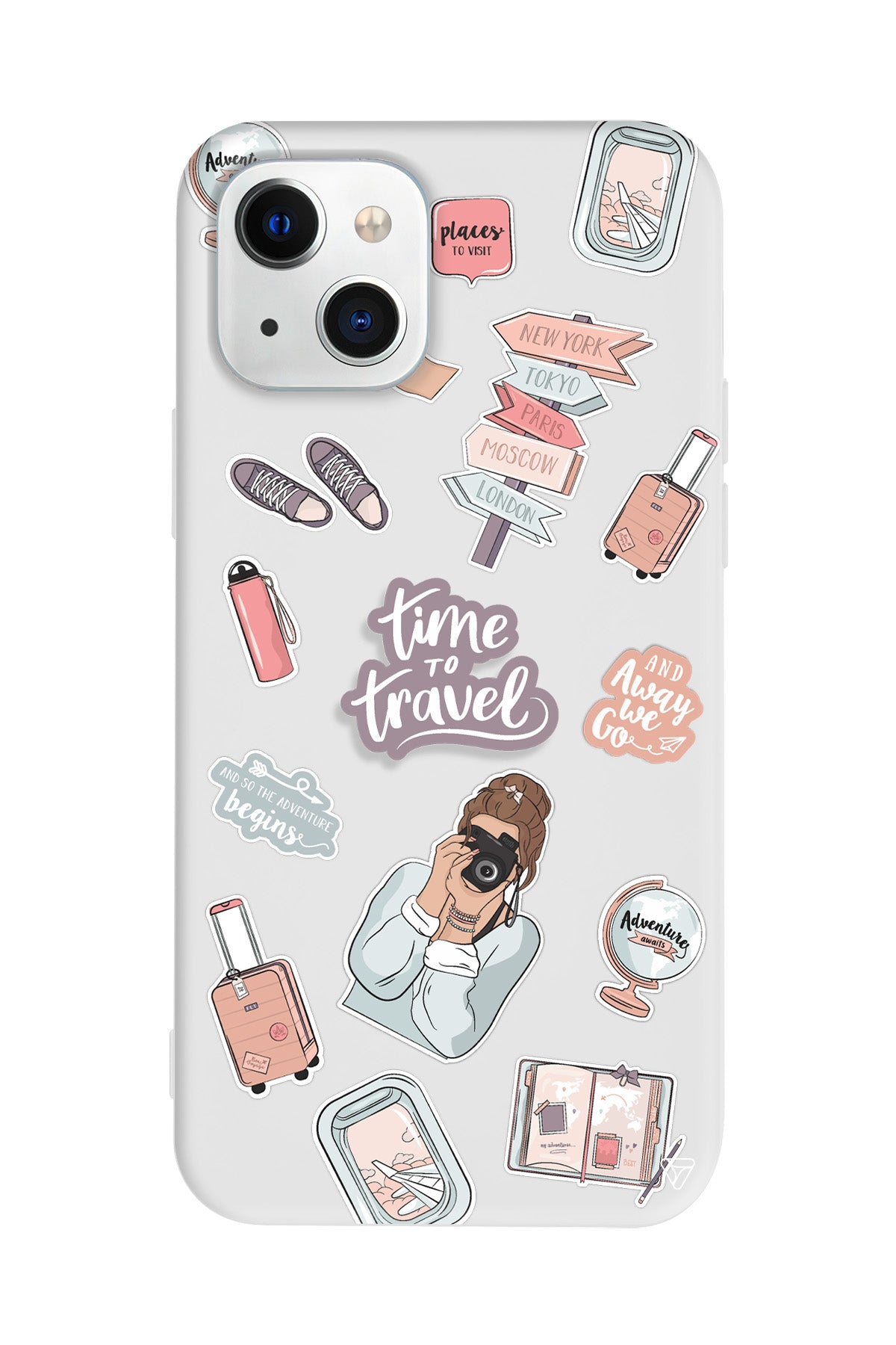 Time Travel Lansman Model İçi Kadife Silikon Telefon Kılıfı – Plus Serisine Özel