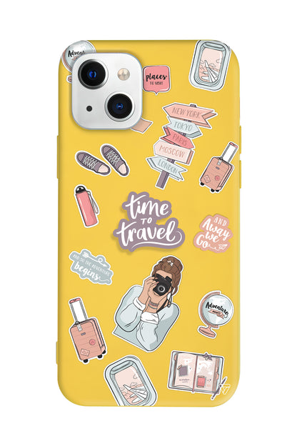 Time Travel Lansman Model İçi Kadife Silikon Telefon Kılıfı