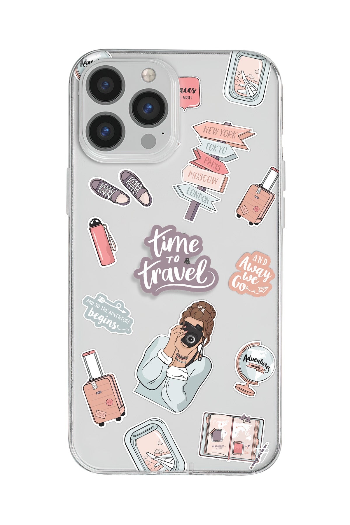 Time Travel Lansman Model İçi Kadife Silikon Telefon Kılıfı