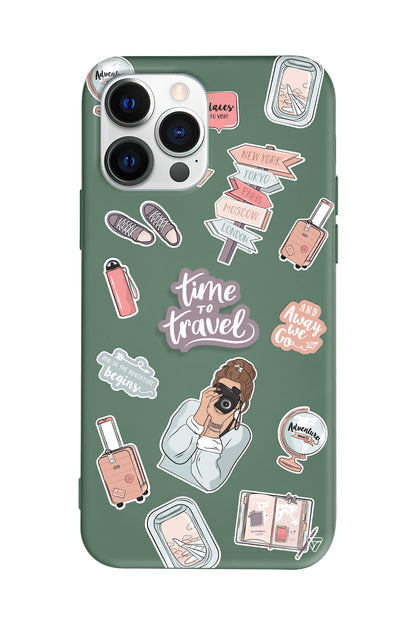 Time Travel Lansman Model İçi Kadife Silikon Telefon Kılıfı