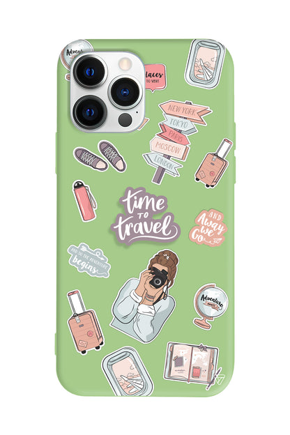 Time Travel Lansman Model İçi Kadife Silikon Telefon Kılıfı