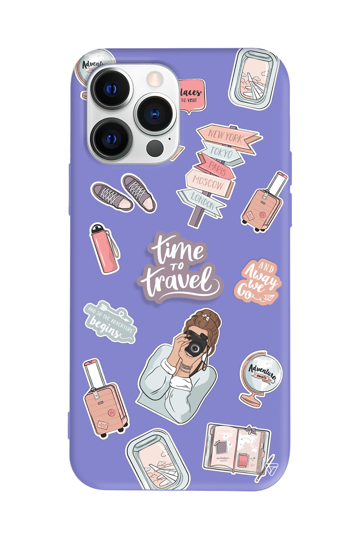 Time Travel Lansman Model İçi Kadife Silikon Telefon Kılıfı