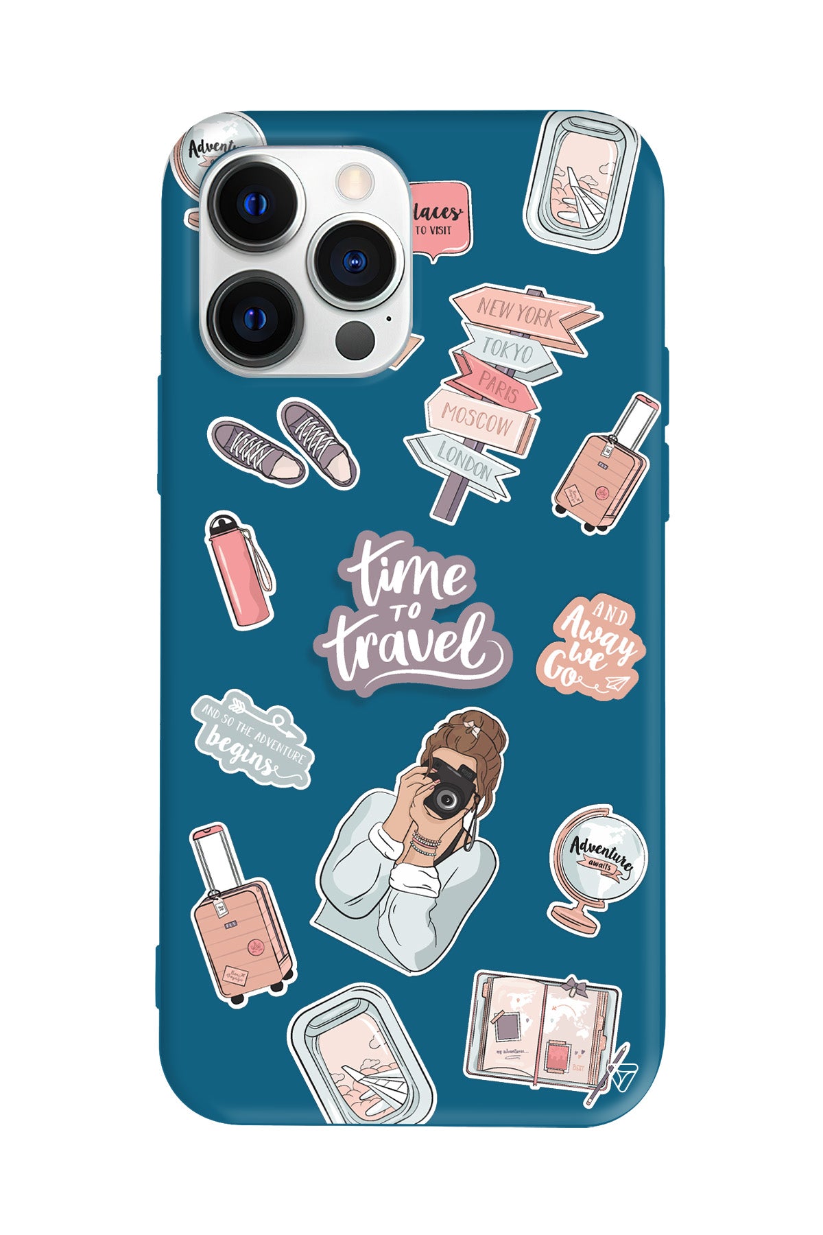 Time Travel Lansman Model İçi Kadife Silikon Telefon Kılıfı