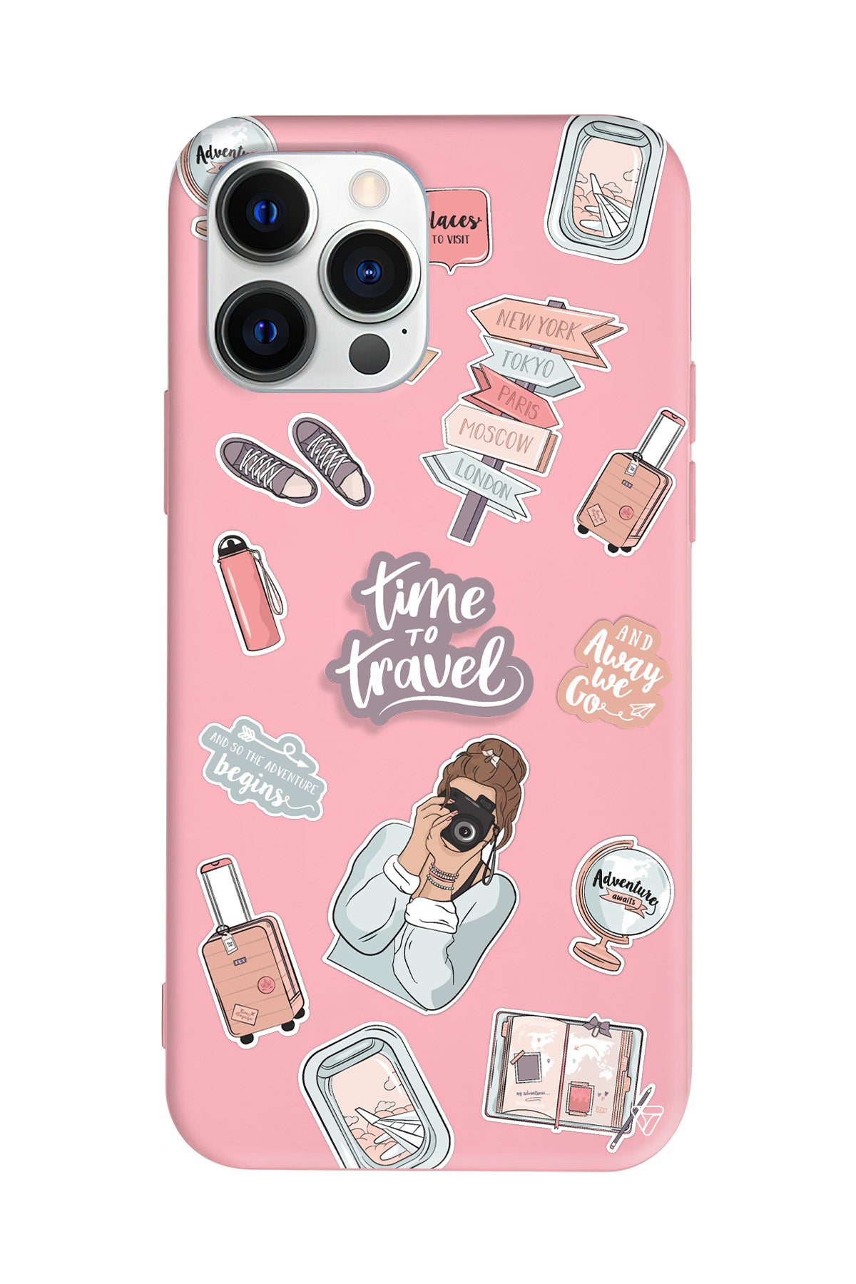 Time Travel Lansman Model İçi Kadife Silikon Telefon Kılıfı