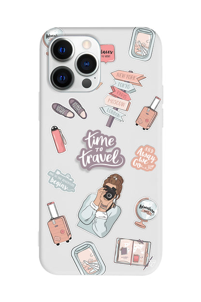 Time Travel Lansman Model İçi Kadife Silikon Telefon Kılıfı