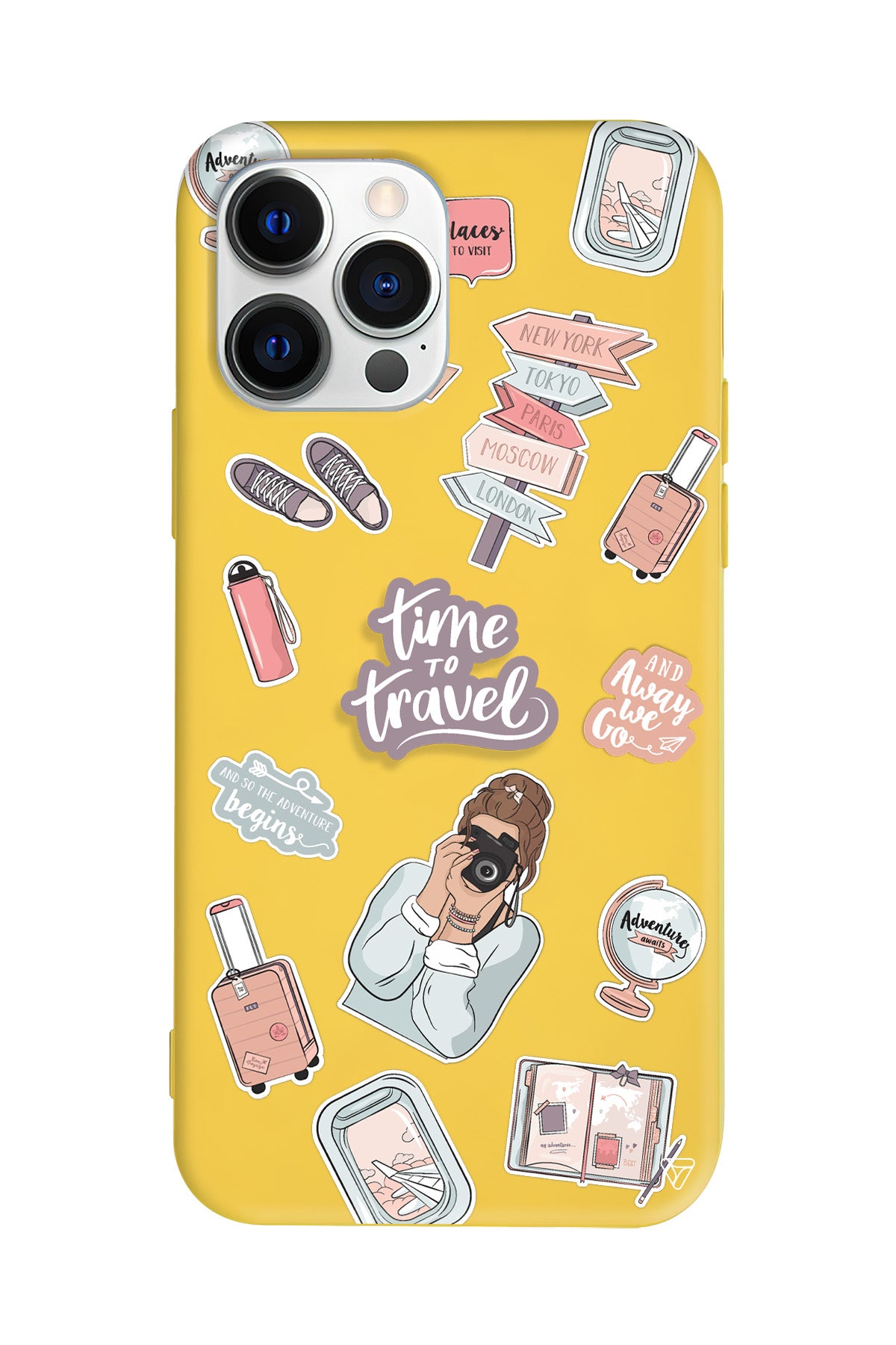 Time Travel Lansman Model İçi Kadife Silikon Telefon Kılıfı