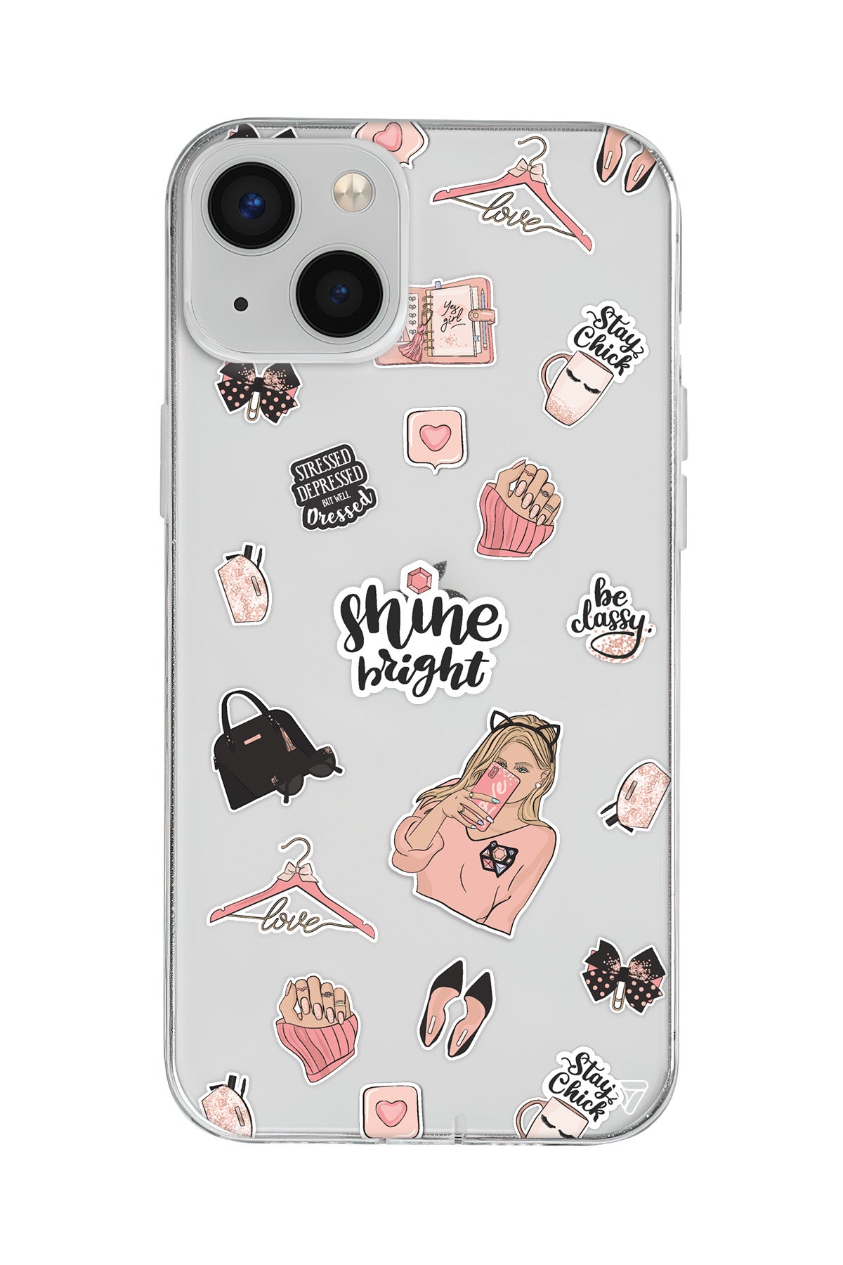 Shine Bright Lansman Model İçi Kadife Silikon Telefon Kılıfı – Plus Serisine Özel