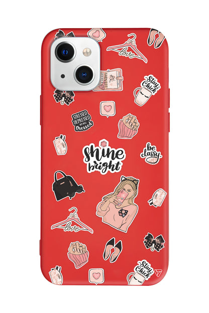 Shine Bright Lansman Model İçi Kadife Silikon Telefon Kılıfı – Plus Serisine Özel