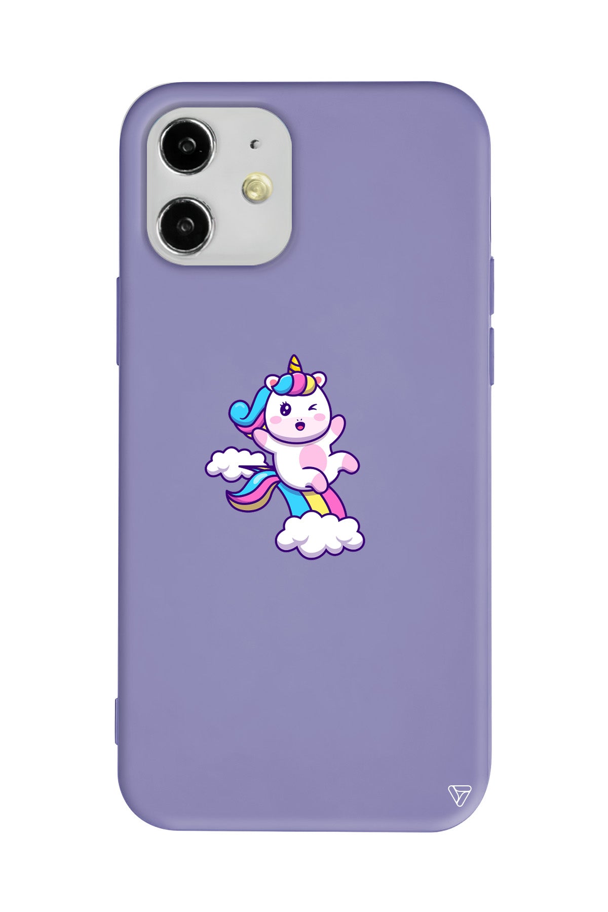 Colorful Unicorn Lansman Model İçi Kadife Silikon Telefon Kılıfı