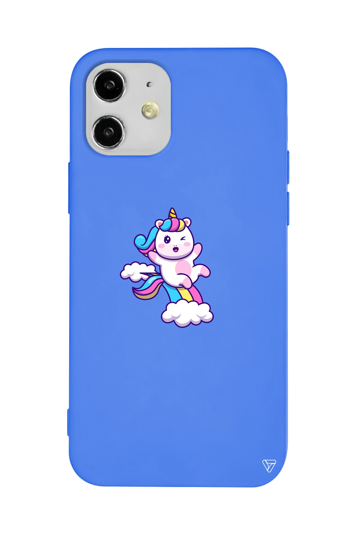 Colorful Unicorn Lansman Model İçi Kadife Silikon Telefon Kılıfı