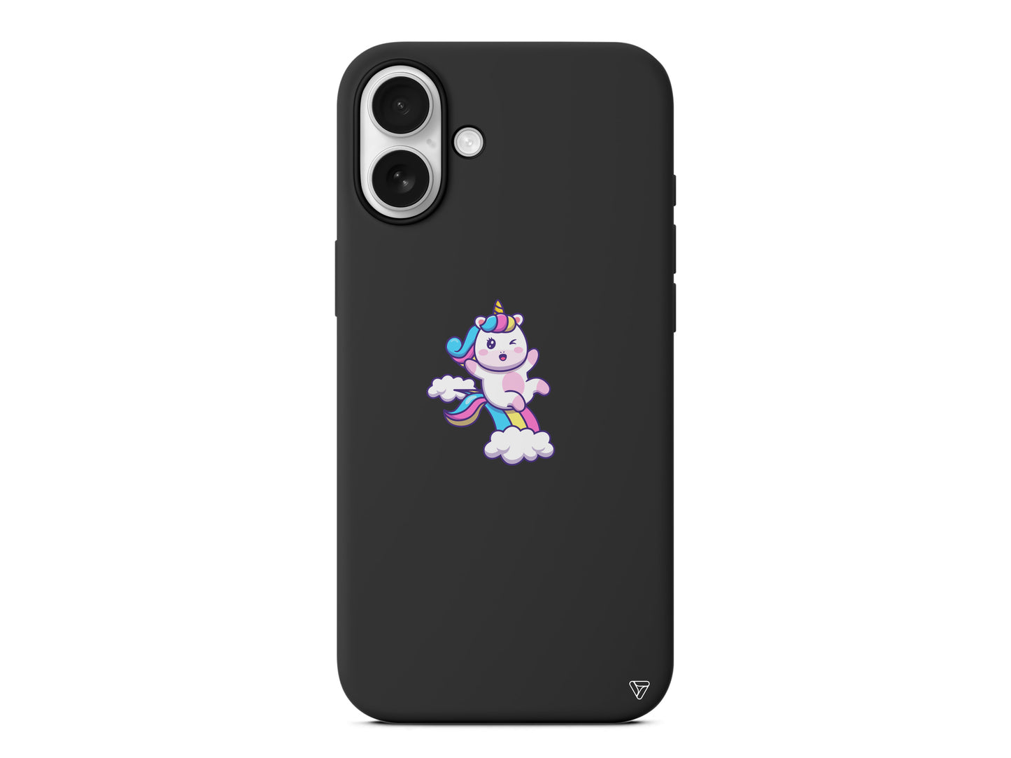 Colorful Unicorn Lansman Model İçi Kadife Silikon Telefon Kılıfı