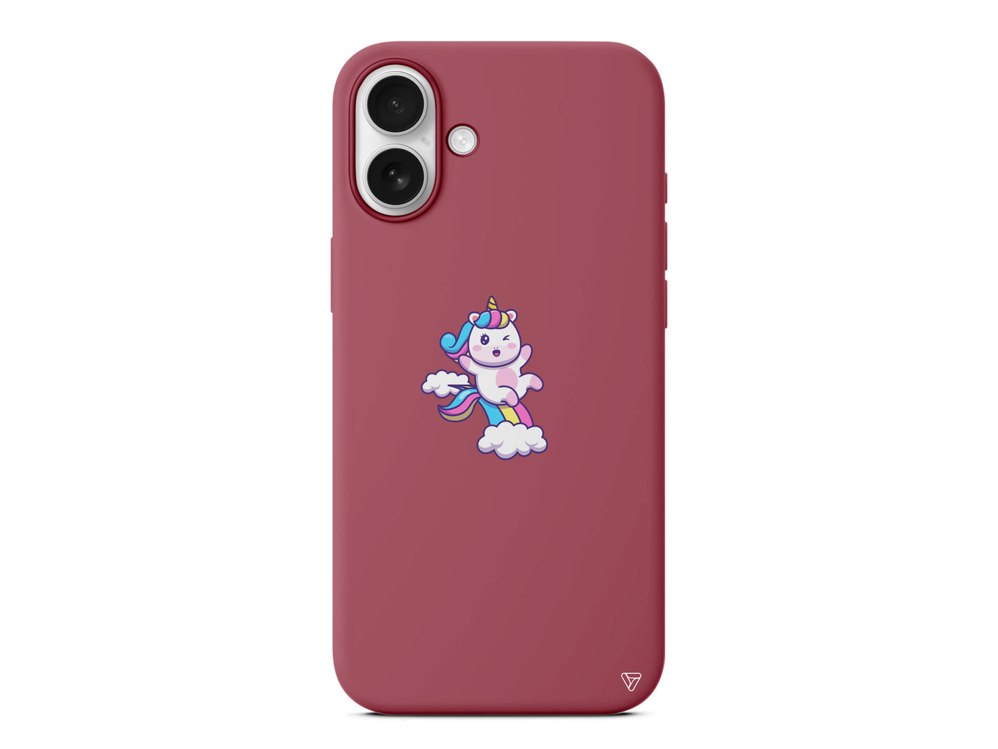 Colorful Unicorn Lansman Model İçi Kadife Silikon Telefon Kılıfı