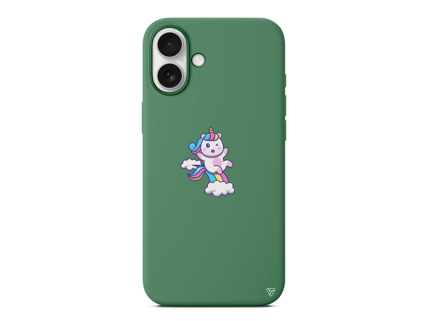 Colorful Unicorn Lansman Model İçi Kadife Silikon Telefon Kılıfı – Plus Serisine Özel