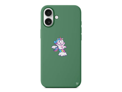 Colorful Unicorn Lansman Model İçi Kadife Silikon Telefon Kılıfı – Plus Serisine Özel