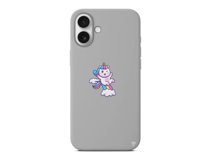 Colorful Unicorn Lansman Model İçi Kadife Silikon Telefon Kılıfı