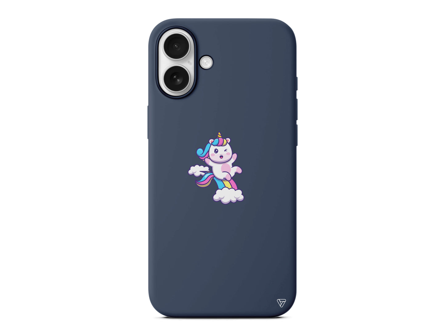 Colorful Unicorn Lansman Model İçi Kadife Silikon Telefon Kılıfı