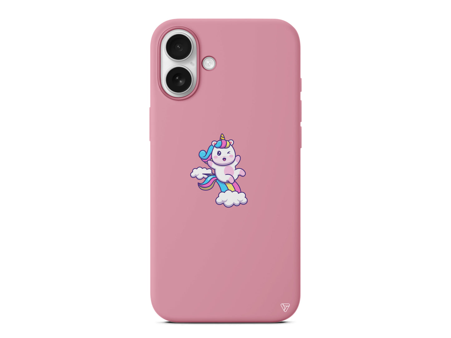 Colorful Unicorn Lansman Model İçi Kadife Silikon Telefon Kılıfı – Plus Serisine Özel