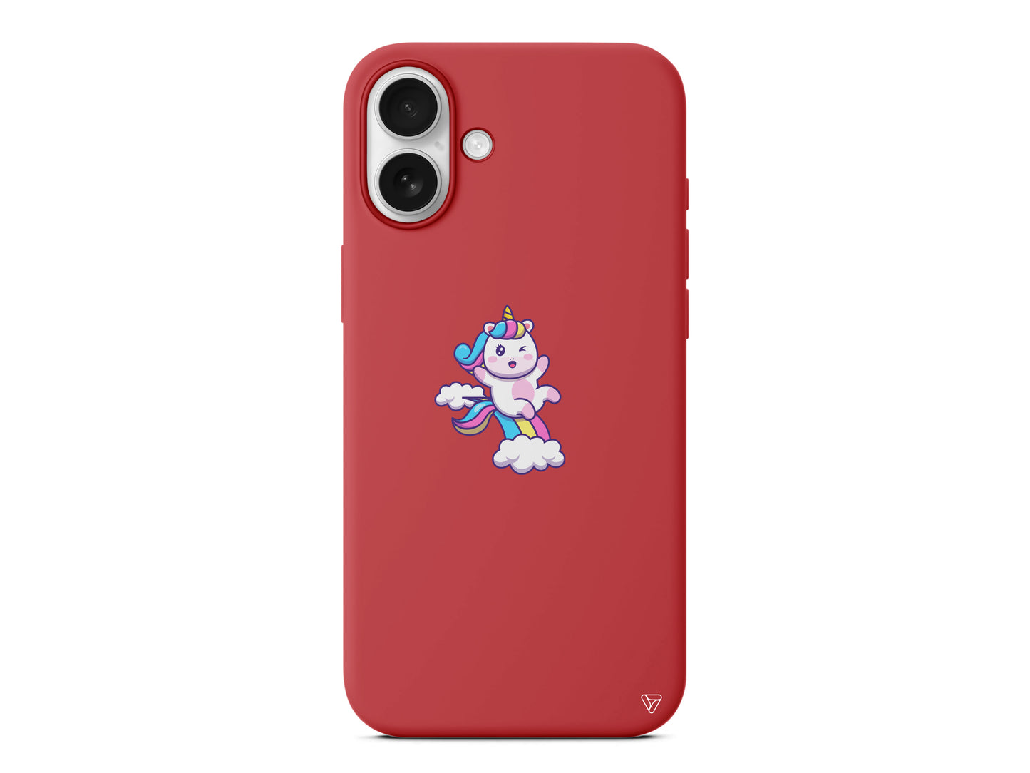 Colorful Unicorn Lansman Model İçi Kadife Silikon Telefon Kılıfı – Plus Serisine Özel