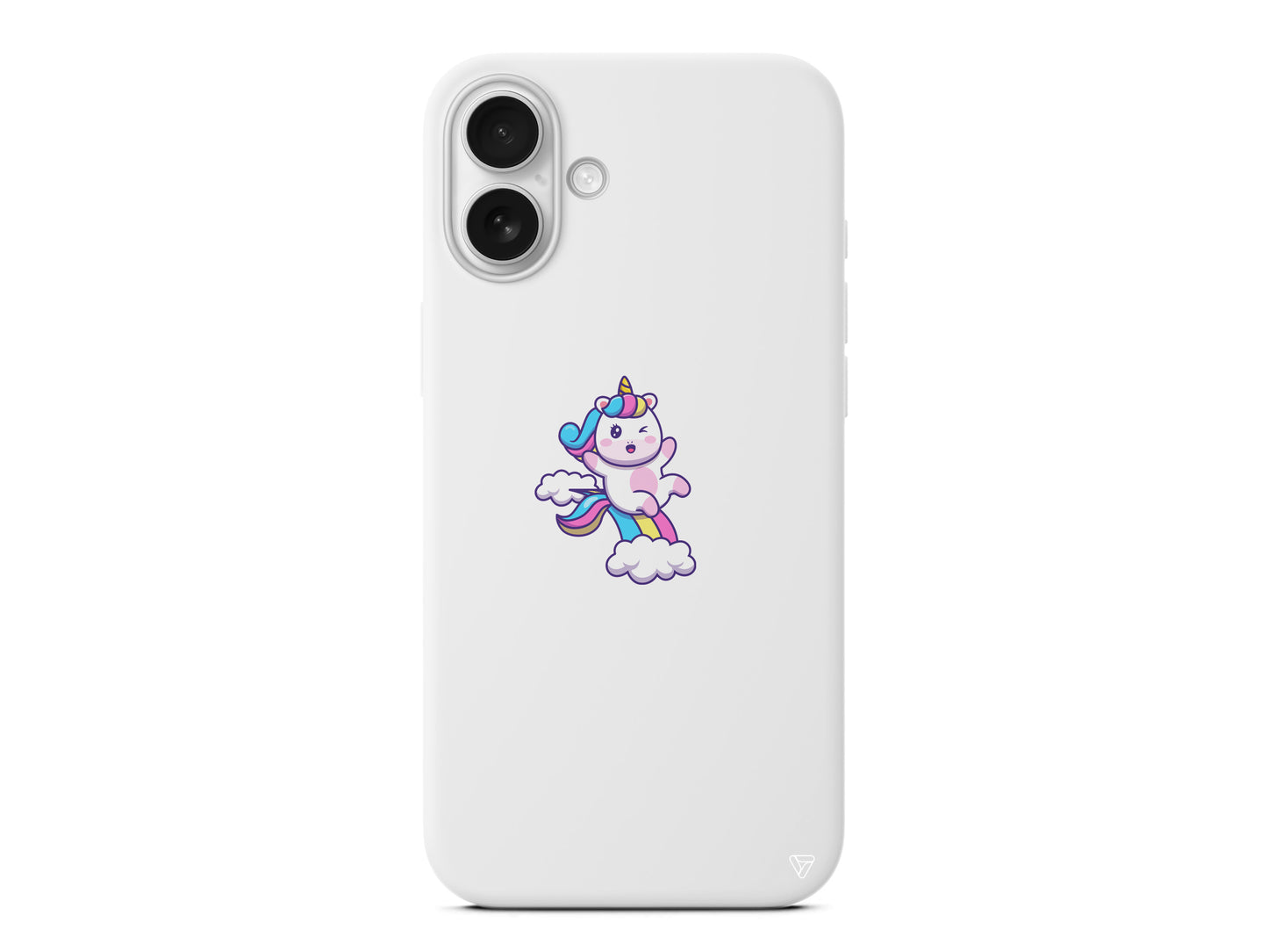 Colorful Unicorn Lansman Model İçi Kadife Silikon Telefon Kılıfı