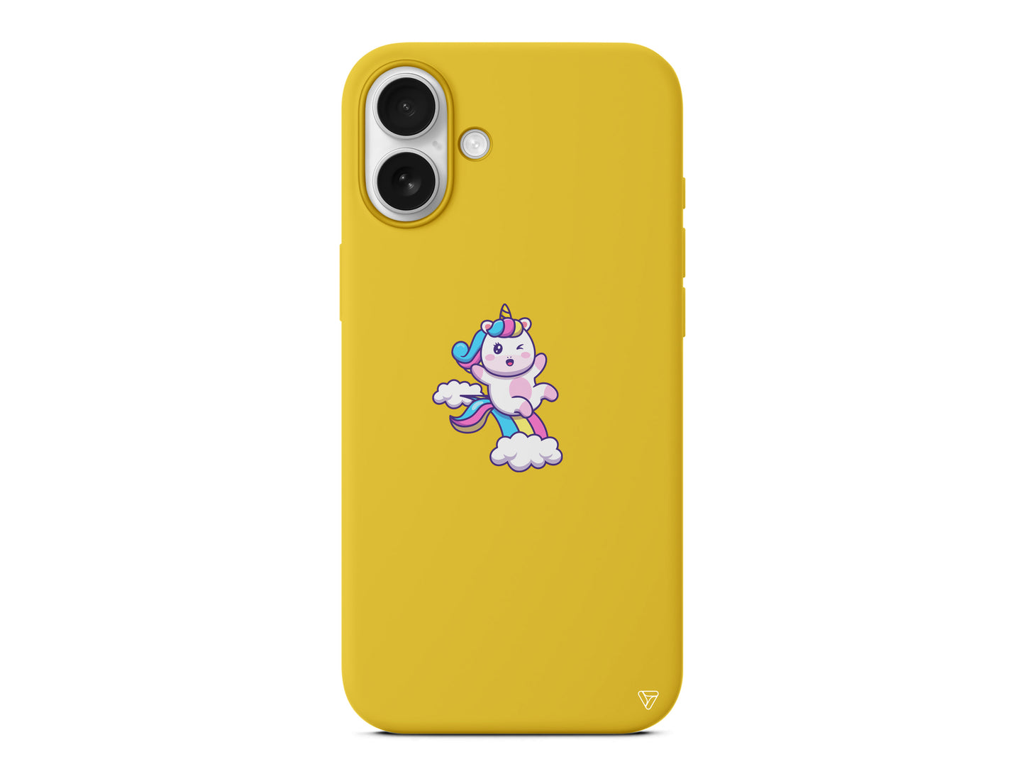 Colorful Unicorn Lansman Model İçi Kadife Silikon Telefon Kılıfı