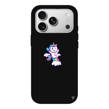 Colorful Unicorn Lansman Model İçi Kadife Silikon Telefon Kılıfı