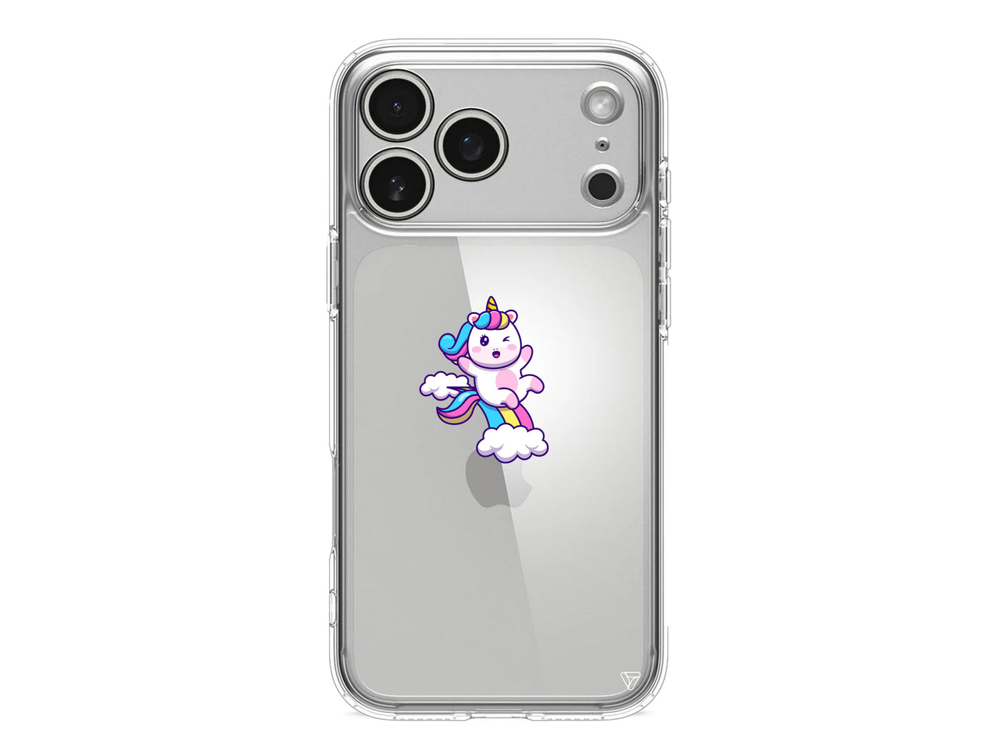 Colorful Unicorn Lansman Model İçi Kadife Silikon Telefon Kılıfı