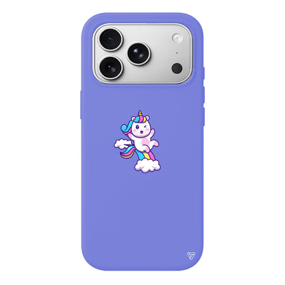 Colorful Unicorn Lansman Model İçi Kadife Silikon Telefon Kılıfı