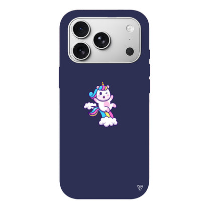 Colorful Unicorn Lansman Model İçi Kadife Silikon Telefon Kılıfı