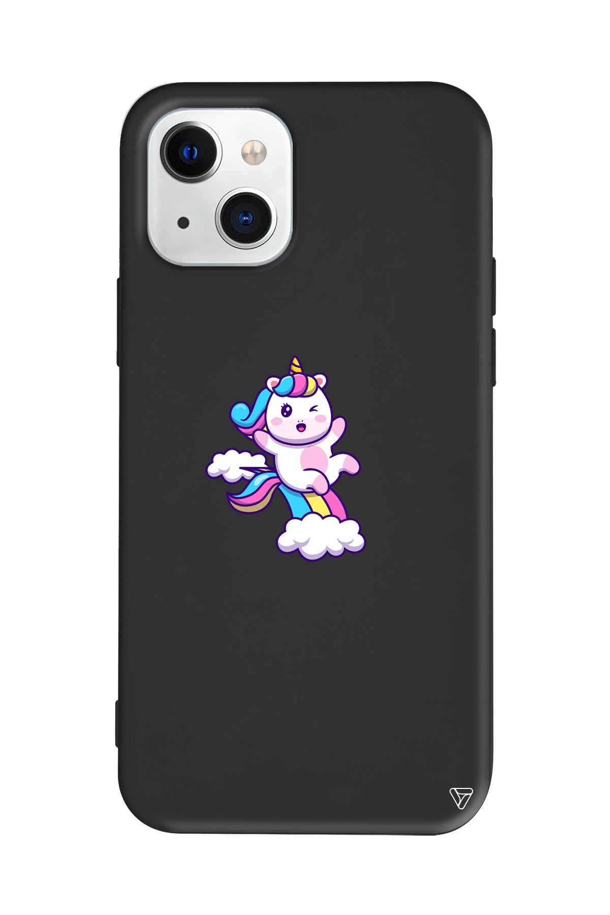 Colorful Unicorn Lansman Model İçi Kadife Silikon Telefon Kılıfı