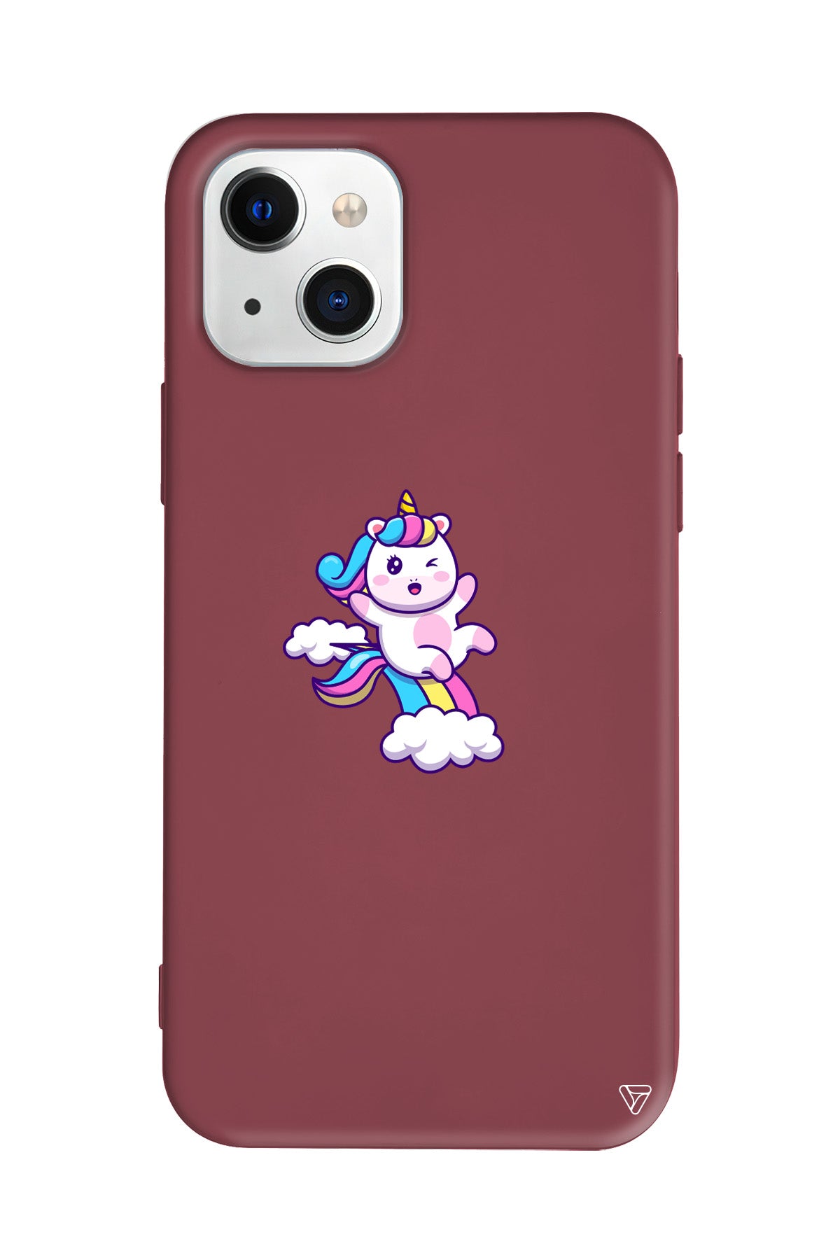 Colorful Unicorn Lansman Model İçi Kadife Silikon Telefon Kılıfı