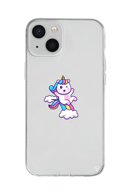 Colorful Unicorn Lansman Model İçi Kadife Silikon Telefon Kılıfı