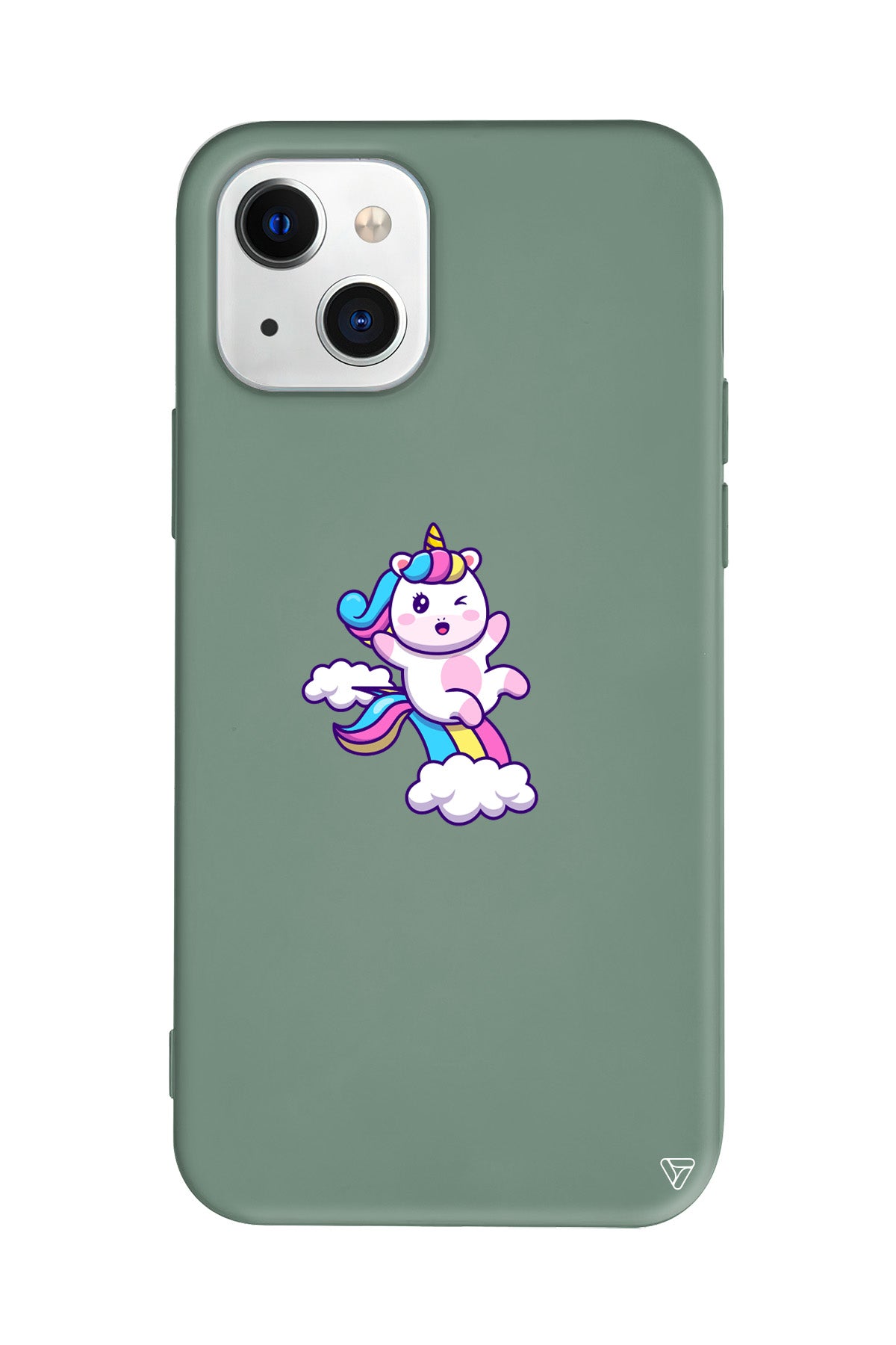 Colorful Unicorn Lansman Model İçi Kadife Silikon Telefon Kılıfı – Plus Serisine Özel