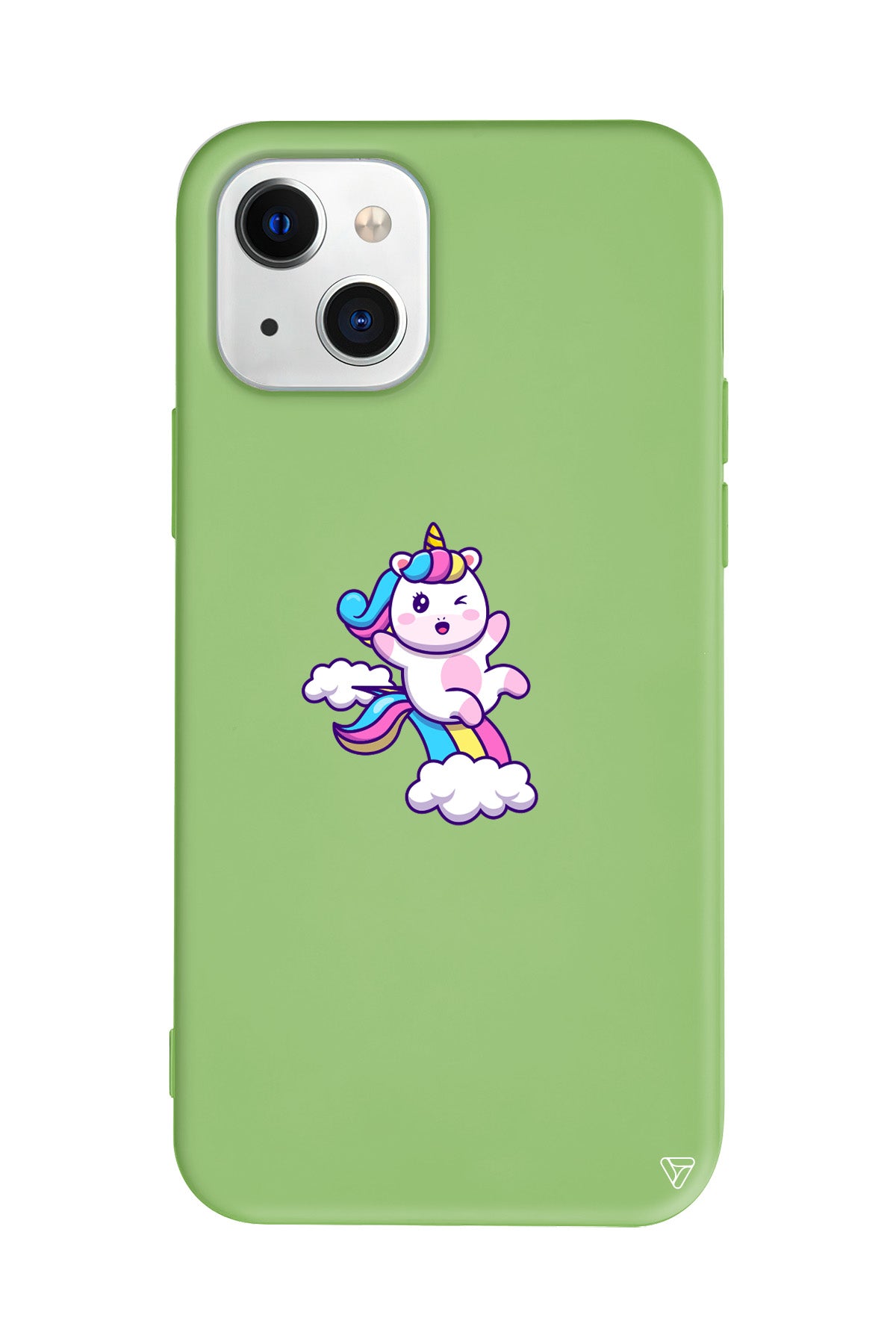 Colorful Unicorn Lansman Model İçi Kadife Silikon Telefon Kılıfı