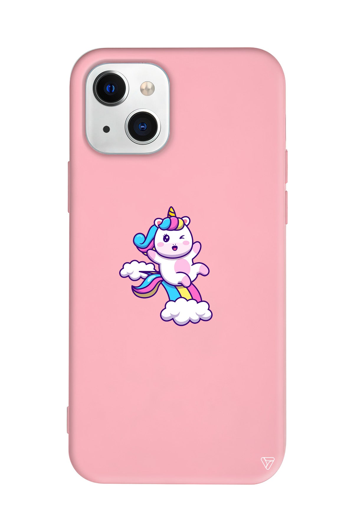 Colorful Unicorn Lansman Model İçi Kadife Silikon Telefon Kılıfı – Plus Serisine Özel