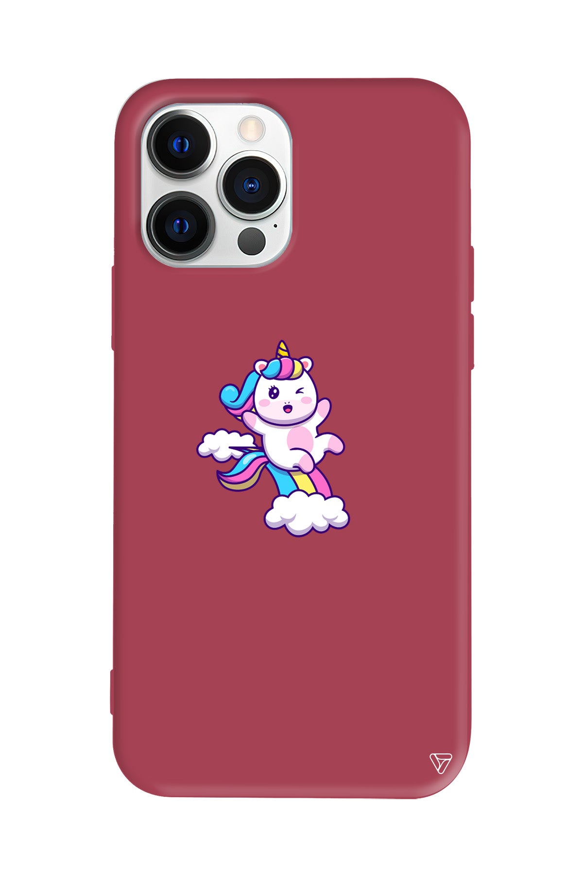 Colorful Unicorn Lansman Model İçi Kadife Silikon Telefon Kılıfı