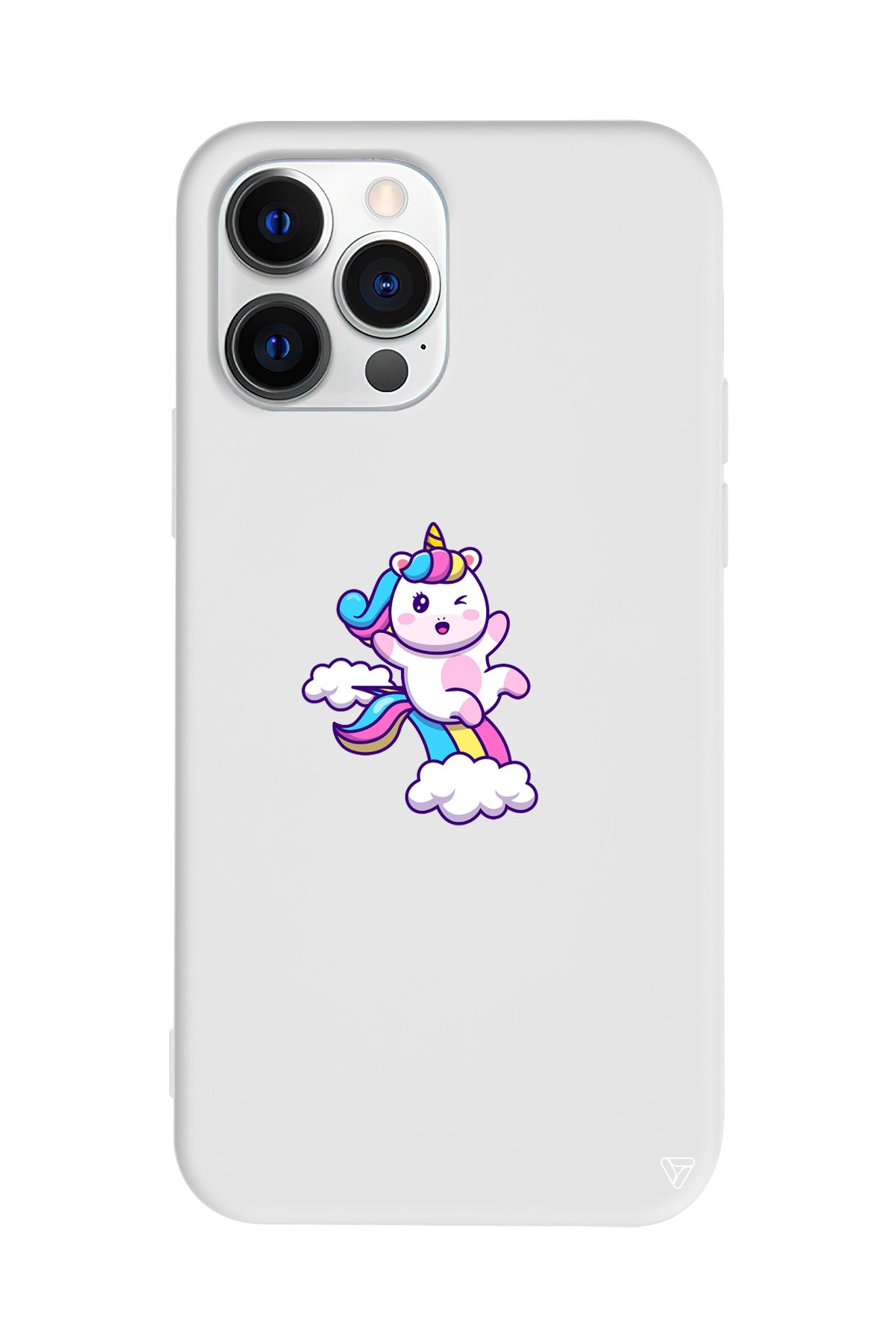 Colorful Unicorn Lansman Model İçi Kadife Silikon Telefon Kılıfı