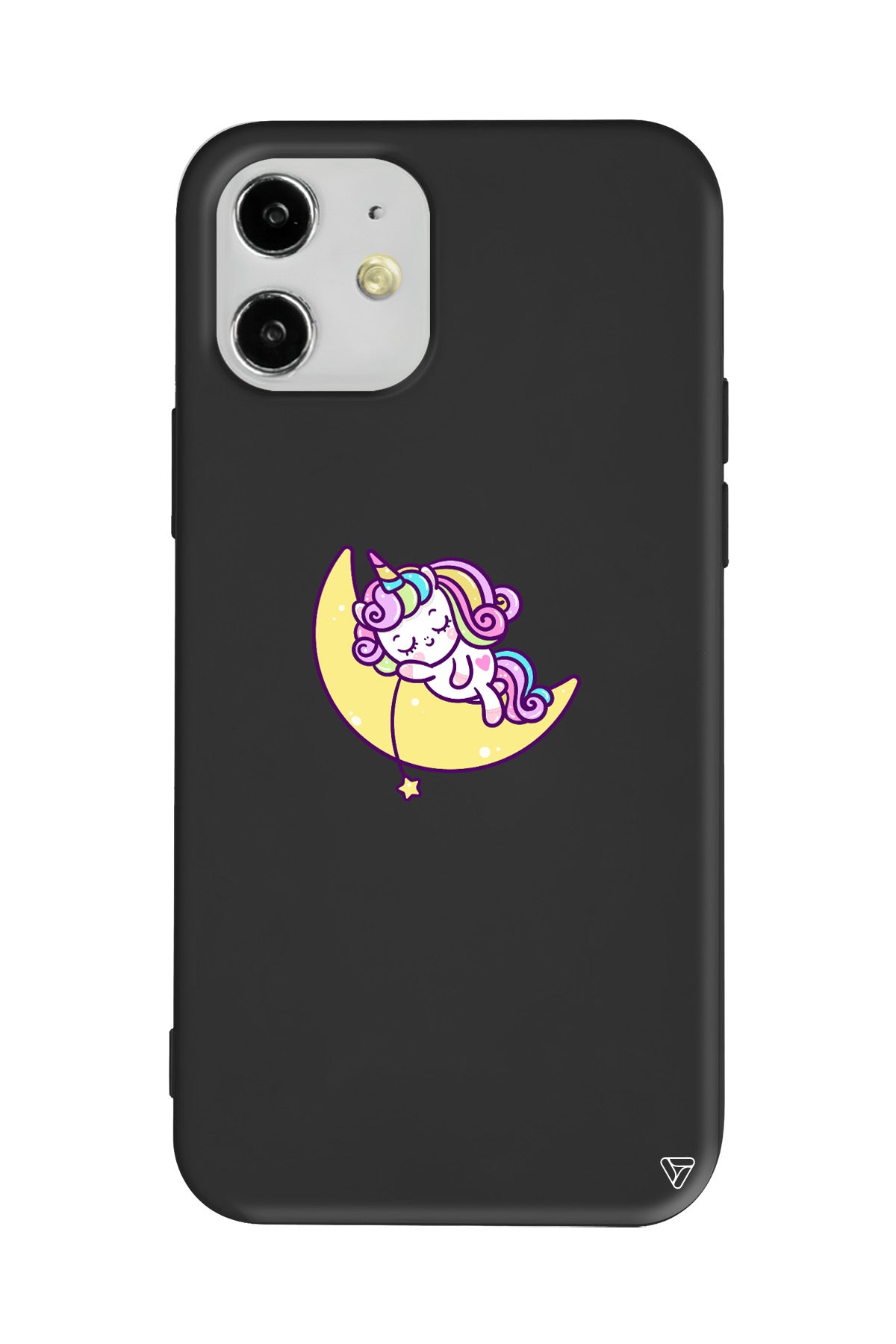 Sleepy Unicorn Lansman Model İçi Kadife Silikon Telefon Kılıfı