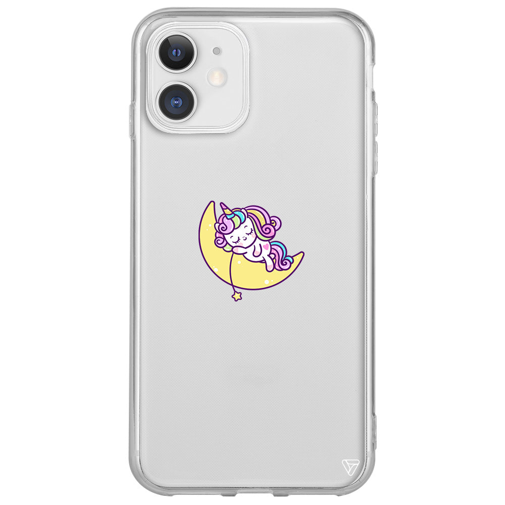 Sleepy Unicorn Lansman Model İçi Kadife Silikon Telefon Kılıfı