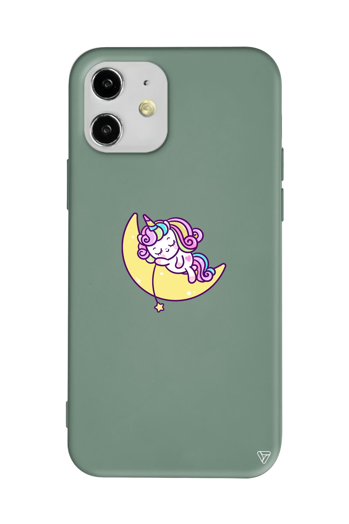 Sleepy Unicorn Lansman Model İçi Kadife Silikon Telefon Kılıfı