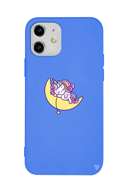 Sleepy Unicorn Lansman Model İçi Kadife Silikon Telefon Kılıfı