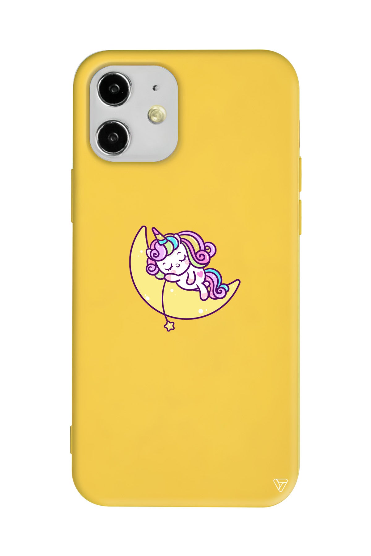 Sleepy Unicorn Lansman Model İçi Kadife Silikon Telefon Kılıfı