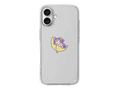 Sleepy Unicorn Lansman Model İçi Kadife Silikon Telefon Kılıfı