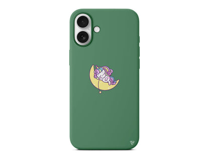 Sleepy Unicorn Lansman Model İçi Kadife Silikon Telefon Kılıfı – Plus Serisine Özel