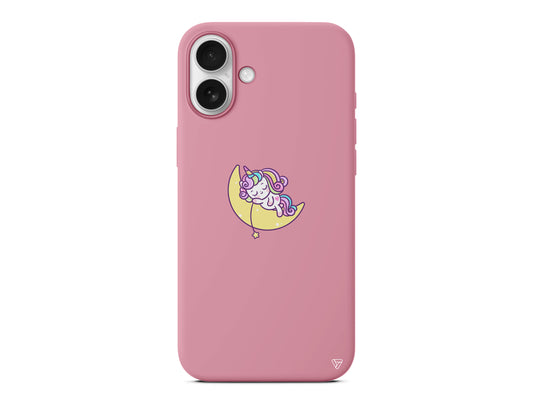 Sleepy Unicorn Lansman Model İçi Kadife Silikon Telefon Kılıfı – Plus Serisine Özel