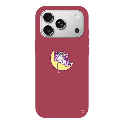 Sleepy Unicorn Lansman Model İçi Kadife Silikon Telefon Kılıfı