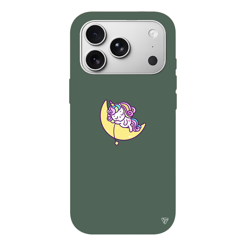 Sleepy Unicorn Lansman Model İçi Kadife Silikon Telefon Kılıfı