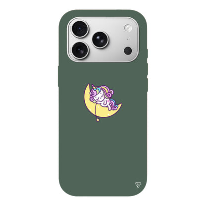 Sleepy Unicorn Lansman Model İçi Kadife Silikon Telefon Kılıfı